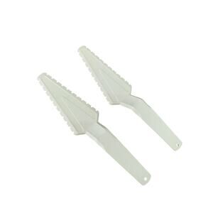 Vintage TUPPERWARE Cut N Serve Pie Cake Cutter Ivory Server Lot of 2